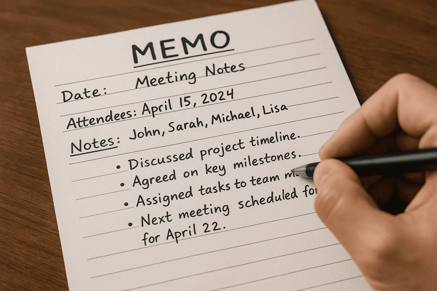 Effective Meeting Memo : a Guide with template
